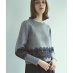ニット セーター ミリーナバルキー_レース*リボンアクセントニット レディース