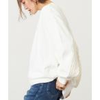 トレーナー スウェット Lee/リー ニットパネルスウェット/袖ニット/ルーズフィット レディース