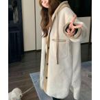 モッズコート コート 「再入荷」「ボアコード」「25年秋冬新作」バイカラーボアコート フード付き ライナーコート レディース