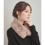 ストール マフラー エコファービジューパール調ティペット レディース