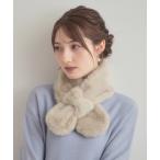 ストール マフラー エコファーリボンループティペット レディース