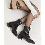 ショッピングファッションセール対象商品 ブーツ 「ブラックフライデーセール対象」スクエアショートブーツ レイン対応 レディース