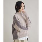 ショッピングハイネック tシャツ モール配色ハイネックプルオーバー レディース