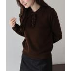  вязаный свитер шерсть . передний оборка Polo вязаный женский 