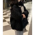 ダウンコート ダウンジャケット オーバーサイズキルティングダウンコート レディース