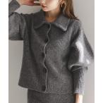 ショッピングパフスリーブ カーディガン 「・NOBLE別注」Venit/ヴェニット ネップツイードパフスリーブカーディガン レディース