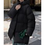 ショッピングダウンコート ダウンコート ダウンジャケット フード付きミドル丈ふんわりダウンコート レディース