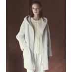 コート アウター ショートヘアリーファー_リバーシブルフェイクファーコート レディース