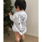 ショッピングロンパース ベビー服 ロンパース 「BABY」ojisan裏毛スウェットロンパース