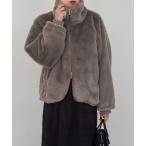 コート アウター ダブルジップファーコート レディース