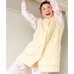 ショッピングSleep ルームウェア 部屋着 ルームウェア　あったか　ベスト　フレンチ袖 レディース