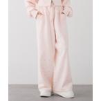 スウェットパンツ ジャージ 「セットで着れる」ビジュー付きスウェットパンツ レディース