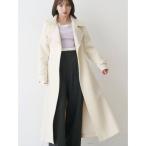 コート アウター ウールスタンドカラーコート レディース