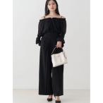 ショッピングロンパース ワンピース ボリュームスリーブドッキングロンパース