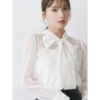 ブラウス シャツ 2WAYバックリボンレースブラウス レディース