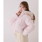 ダウンコート ダウンジャケット フード付きショートフェイクダウンジャケット レディース