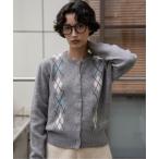 カーディガン argyle pattern simple cardigan / アーガイルパターンシンプルカーディガン レディース