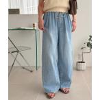 「DISCOAT」 デニムパンツ SMALL サックスブルー レディース