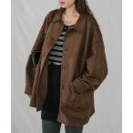 ショッピングスエード コート アウター スエードライクオーバージャケット レディース