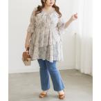 「CLETTE」 7分袖ワンピース 4L