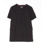 ショッピングHILFIGER 「TOMMY HILFIGER」 ワンポイント半袖Tシャツ M ブラック メンズ