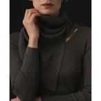 ネックウォーマー スヌード シルク混リブネックウォーマー レディース