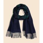 マフラー カシミヤ　ブラックウォッチ　ダブルフェイス　マフラー メンズ