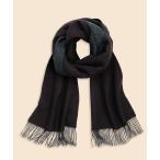 マフラー カシミヤ　グレンプラッド／ヘリンボーン　ダブルフェイス　マフラー メンズ