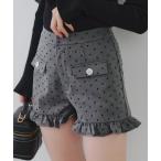 ショッピングショートパンツ パンツ 細見えまちがいなし！裾フリルショートパンツ レディース
