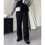 ショッピングスリム パンツ 「リニューアル」スリムタックパンツ レディース