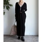 ショッピングニットワンピース ワンピース 「WEB限定」フロントジップリブニットワンピース