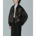 ブルゾン アウター 「CAST COLON」レザーライクサテンブルゾン レディース