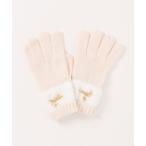 手袋 「ジュニア対応」リボンファー手袋 キッズ 子供 女の子