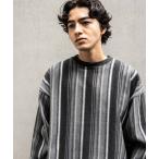 tシャツ 起毛ストライププルオーバー メンズ