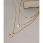 ネックレス ムーンモチーフ 3連 ネックレス レディース