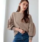 ショッピングキラキラ ニット セーター キラキラツィードボリュームスリーブニット レディース