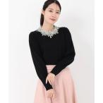 ショッピングレース ニット セーター コンフォートイネス_レース*パールネックニット レディース