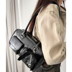 ショルダーバッグ バッグ WEGO/チャーム付きスクエアボストンバッグ レディース