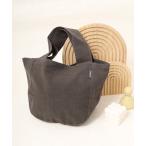 ショッピングレンガ トートバッグ ウォッシュドコットン  ラウンドバッグ S レディース