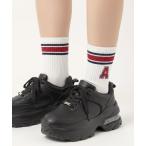 靴下 イニシャルラインクルーソックス キッズ 子供 女の子