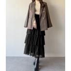 スカート ボリュームチュールティアードスカート