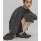 ショッピングニット ニット セーター グリッドパターンニット レディース