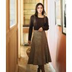 スカート 「クラシカル・パッと目を惹く」ラメ千鳥 マーメイド フレアスカート