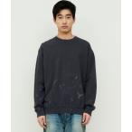 ショッピングジョンブル トレーナー スウェット 「ATELLIER WELLS BY JOHNBULL」ペイントスウェットプルオーバー メンズ レディース