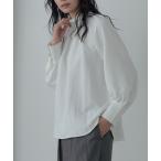 ブラウス シャツ ヴィンテージワッシャーハイネックブラウス レディース