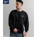 ショッピングリーボック トレーナー スウェット Reebok リーボック オーバーサイズ裏起毛ワンポイントロゴ刺繍クルートレーナー メンズ レディース