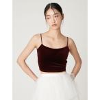 キャミソール ベロアカップインクロップドキャミソール