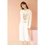 パジャマ ルームウェア 「USAGI ONLINE/ZOZO限定」メレンゲDOG ジャガードフードワンピース レディース