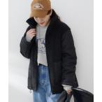 ショッピングforever ブルゾン アウター ボア×キルト切替スタンドブルゾン レディース