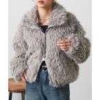 ブルゾン アウター ミックスシープファースタンドブルゾン レディース